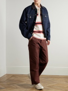 NN07 - Roy 1882 Corduroy-Trimmed Organic Denim Jacket - Blue