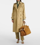 Burberry B Clip Holdall suede duffel bag