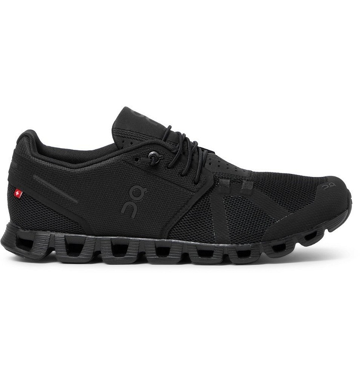 Photo: On - Cloud Mesh Slip-On Running Sneakers - Black