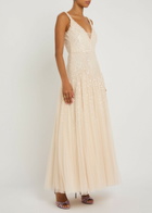 Needle & Thread Sequin-embellished Tulle Gown Cream