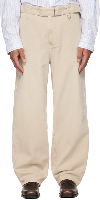 Photo: WOOYOUNGMI Beige Belted Jeans