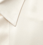 Giorgio Armani - Cream Mulberry Silk-Satin Tuxedo Shirt - Neutrals