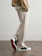 Christian Louboutin - Louis Orlato Rubber-Trimmed Mesh and Full-Grain Leather High-Top Sneakers - White