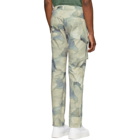 Reese Cooper Green Linen Watercolor Camouflage Cargo Pants
