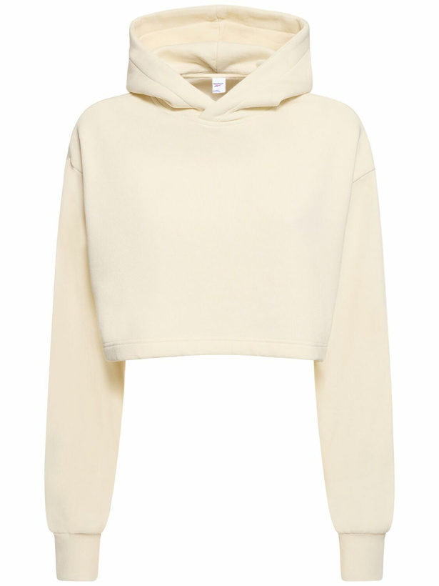 Photo: REEBOK CLASSICS - Classic Cropped Cotton Blend Hoodie