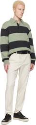 Paul Smith Black 'Signature Stripe' Edge Leather Belt