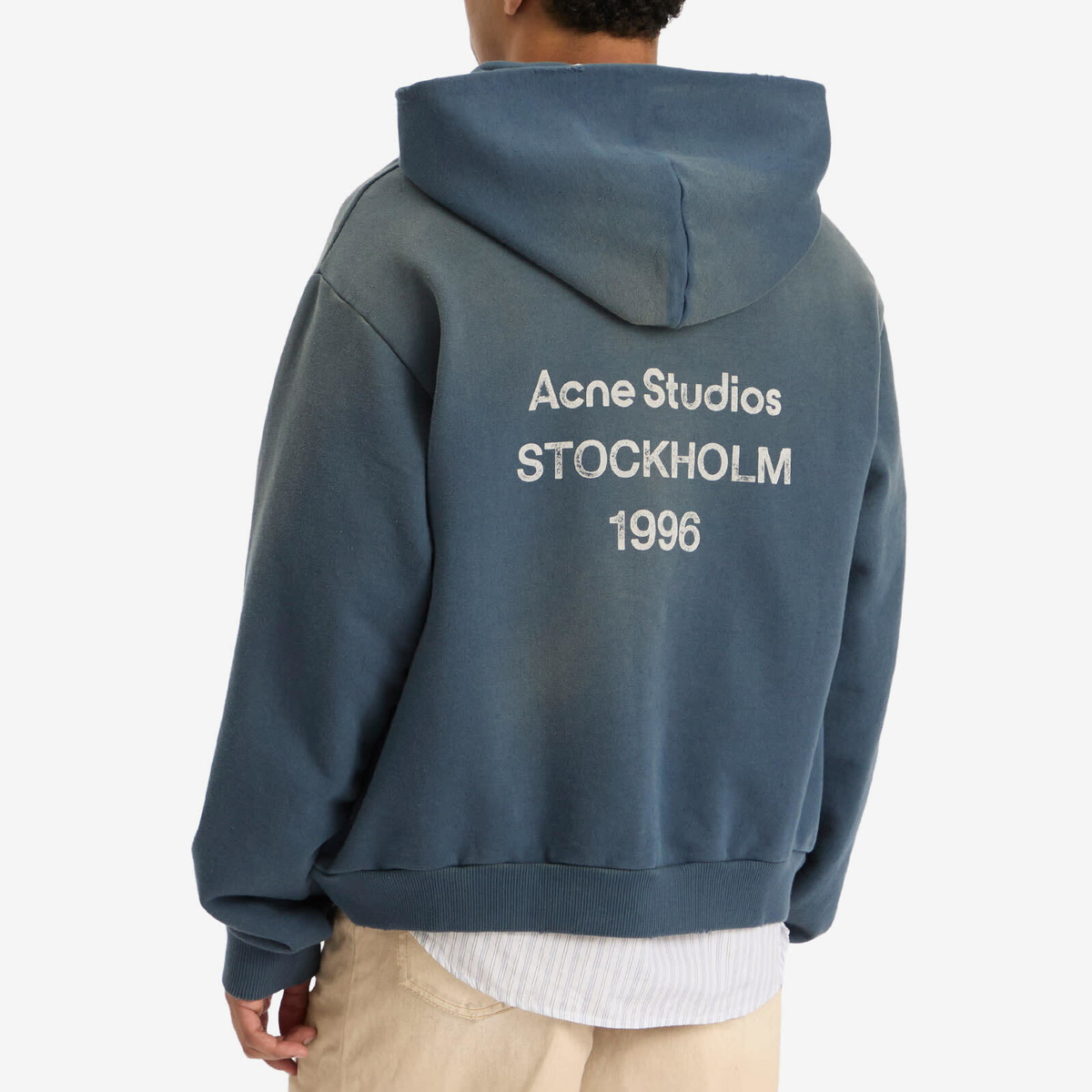 Acne Studios Men's 1996 Back Logo Hoodie in Deep Blue Acne Studios