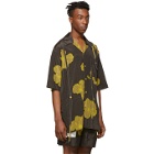 3.1 Phillip Lim Brown and Yellow Oversized Hibiscus Floral Souvenir Tunic Shirt