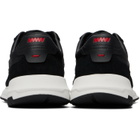 Hugo Black Logo Detail Suede-Trim Sneakers