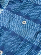 SMR Days - Bakoven Camp-Collar Logo-Embroidered Checked Cotton-Madras Shirt - Blue