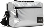 Hugo Silver Ripstop Messenger Bag