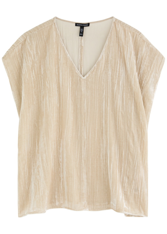 Photo: Eileen Fisher Velvet top Cream