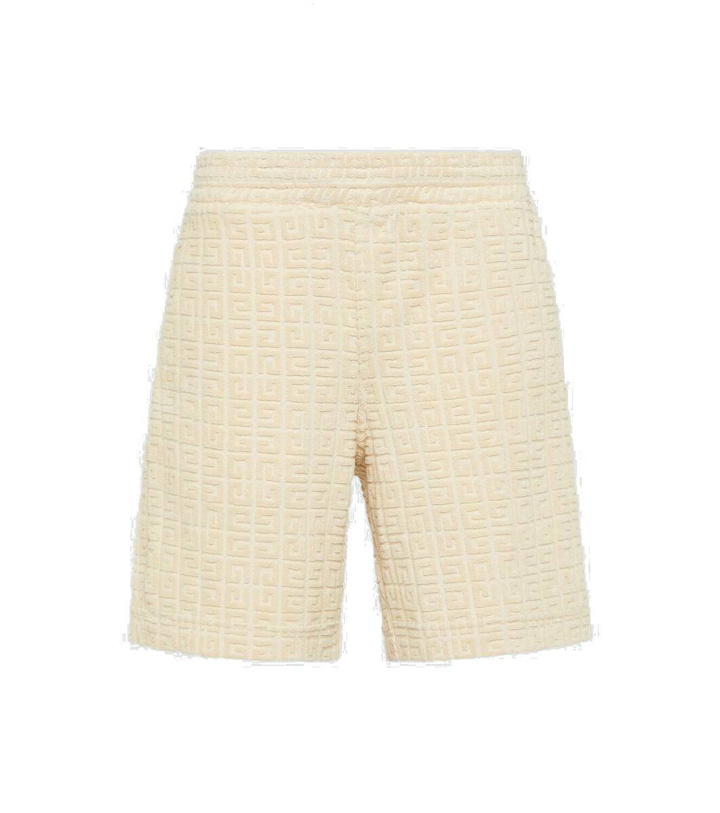Photo: Givenchy 4G cotton-blend terry Bermuda shorts