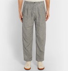 Massimo Alba - Watercolour-Dyed Striped Linen Trousers - Men - Gray