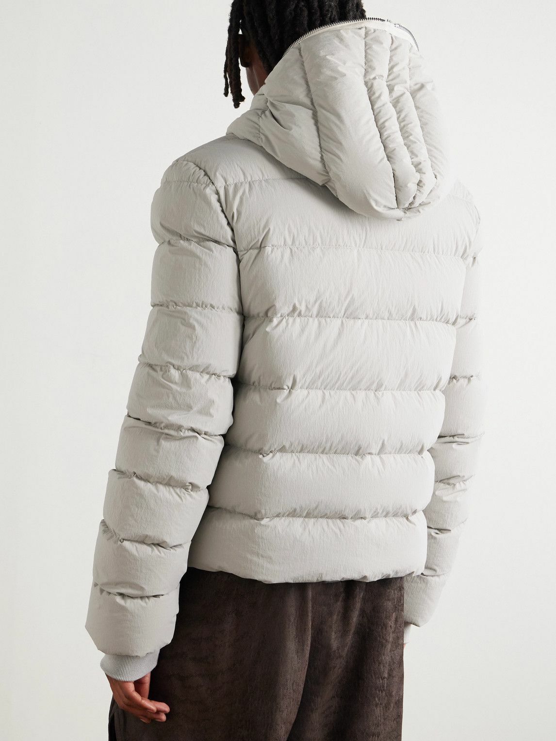 Rick Owens - Quilted Shell Hooded Down Jacket - Gray