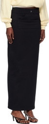 Coperni Black Jogging Midi Skirt