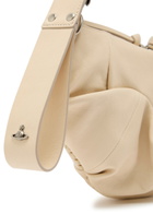 Vivienne Westwood Agnes Small Gathered Leather Shoulder bag - Cream - One Size