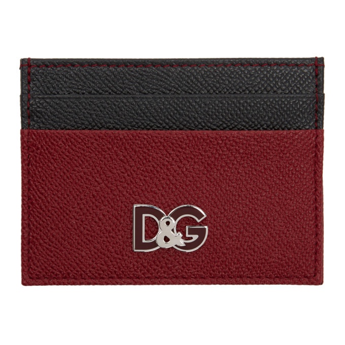 Photo: Dolce and Gabbana Red and Black Logo Card Holder