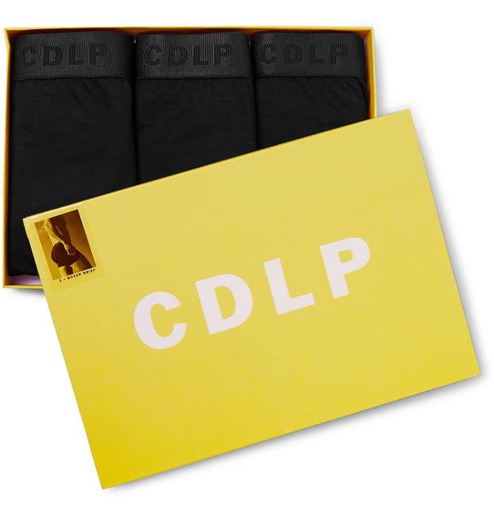 Photo: CDLP - Three-Pack Stretch-Lyocell Boxer Briefs - Black