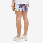 Dries Van Noten Men's Multi Panel Swim Shorts in Dessin C