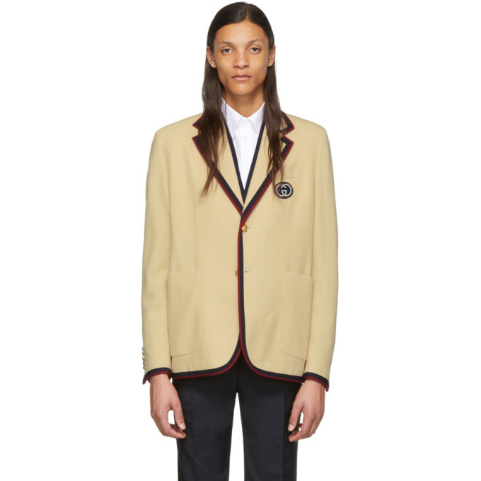 Photo: Gucci Beige Wool Palma Blazer