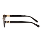 Versace Black Medusa Half-Rim Cat-Eye Sunglasses