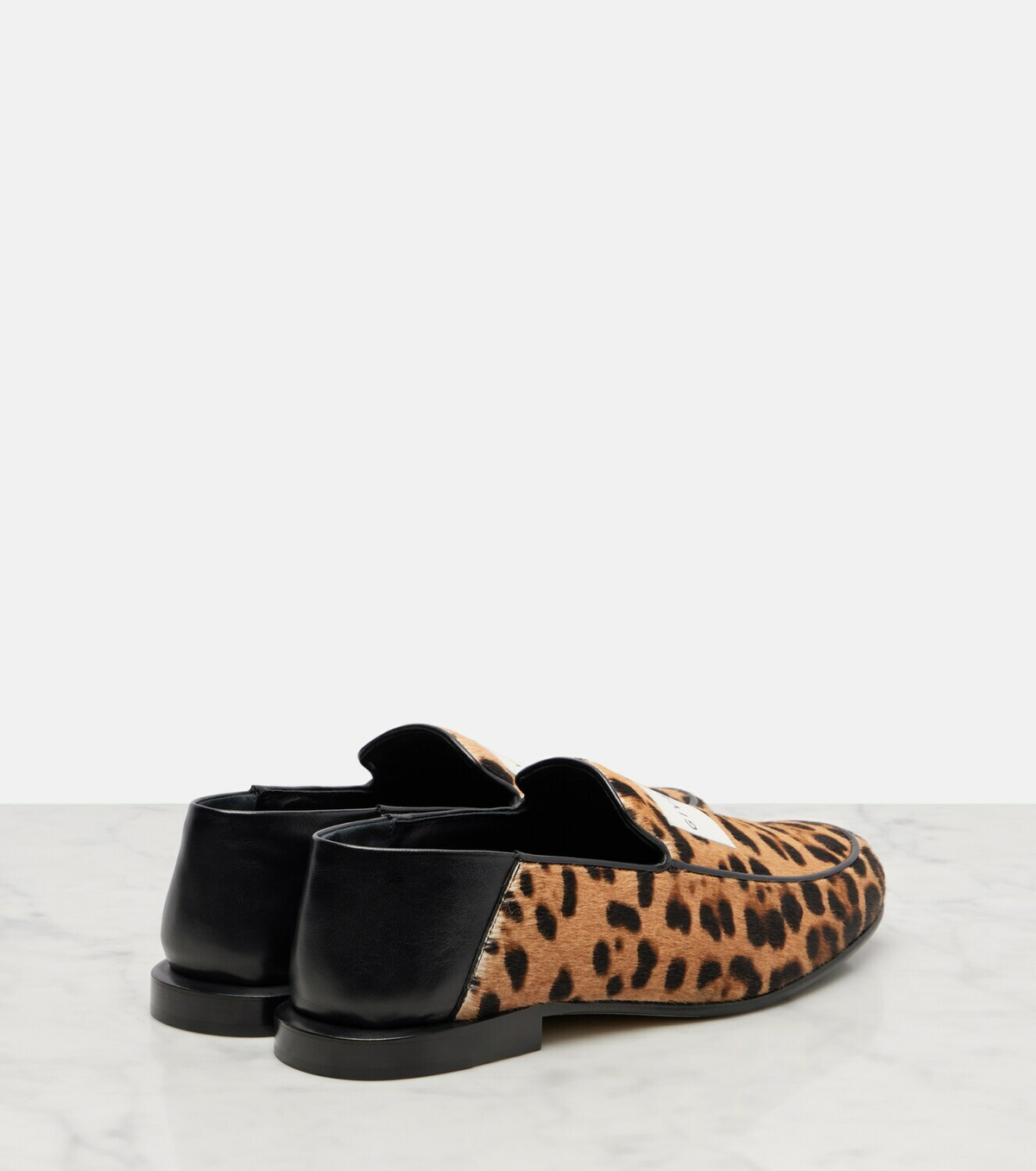 Givenchy Label leopard-print calf hair loafers