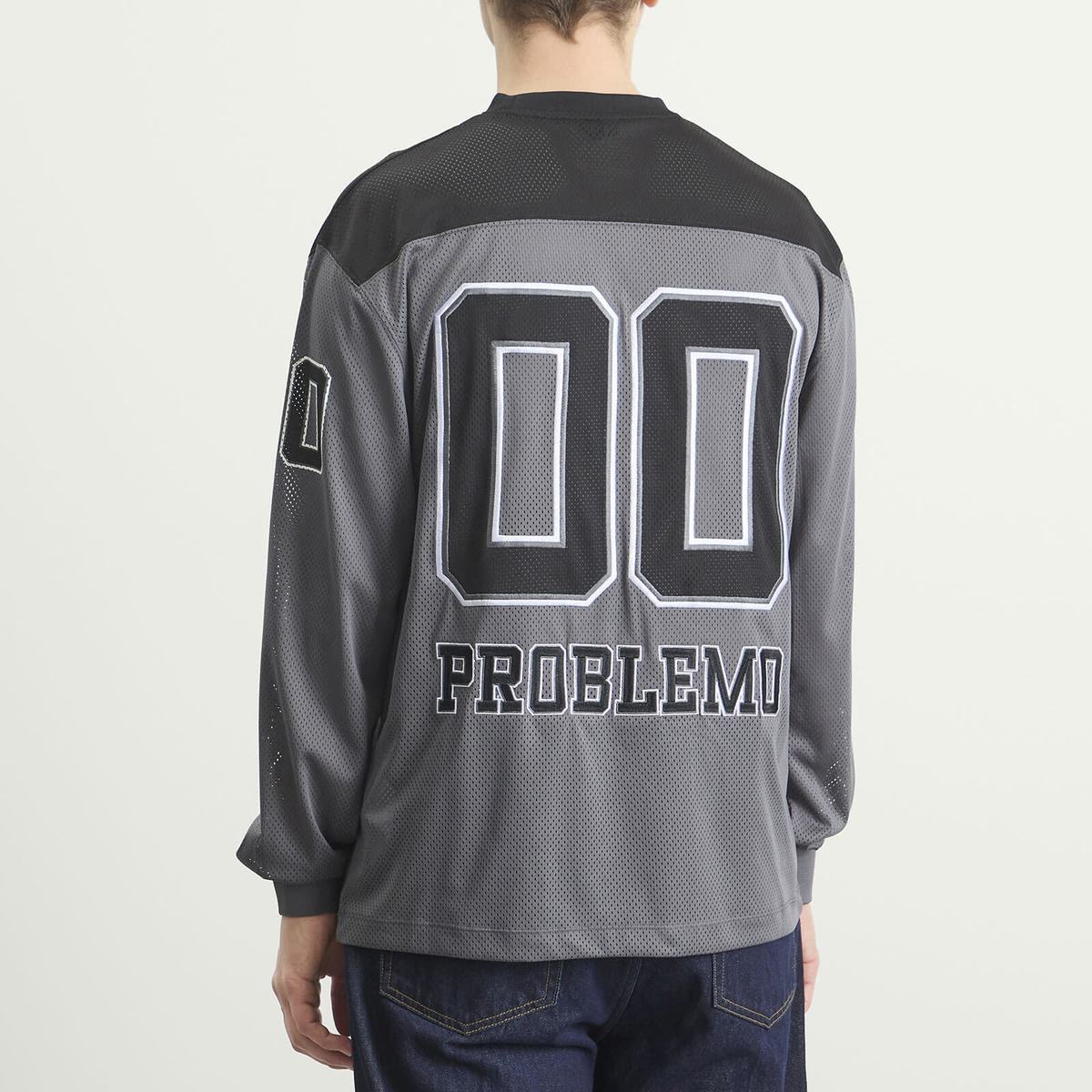 No Problemo Men's Nyp Long Sleeve Sports Jersey in Charcoal