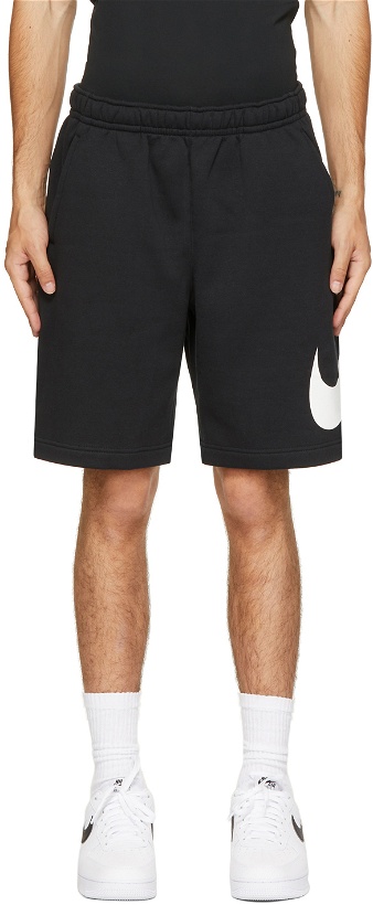 Photo: Nike Black & White Fleece Sportswear Club Shorts