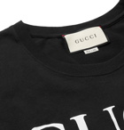 Gucci - Logo-Print Cotton-Jersey T-Shirt - Black