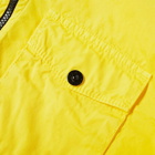 Stone Island Junior Zip Overshirt in Yellow