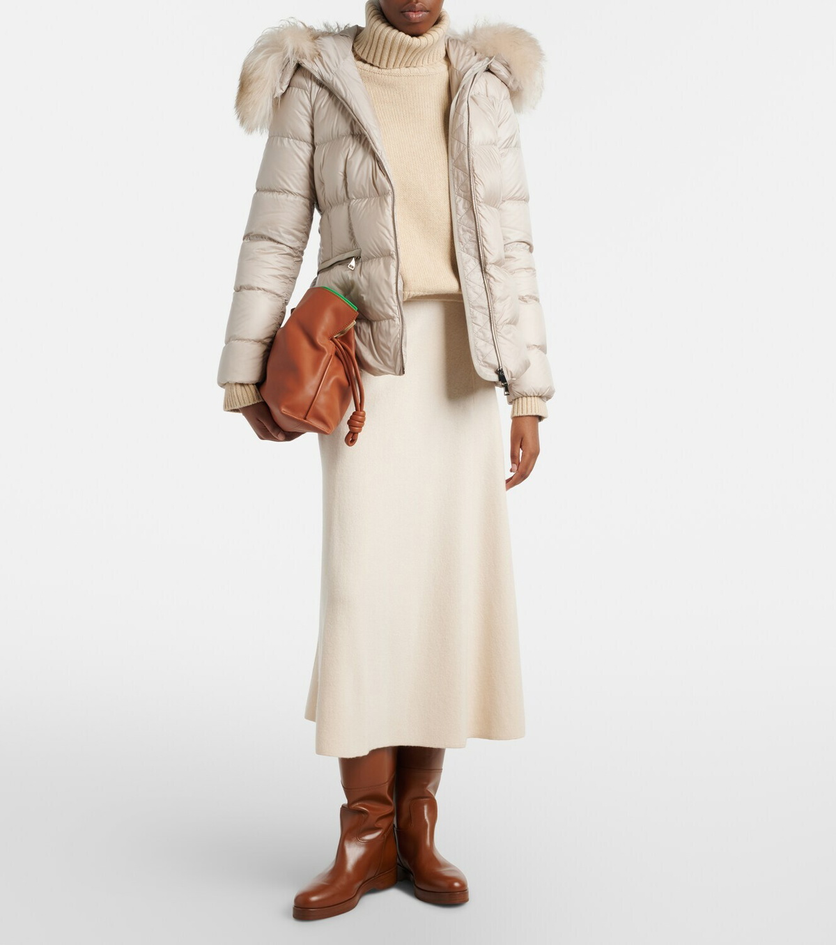 Moncler Boed shearling-trimmed down jacket