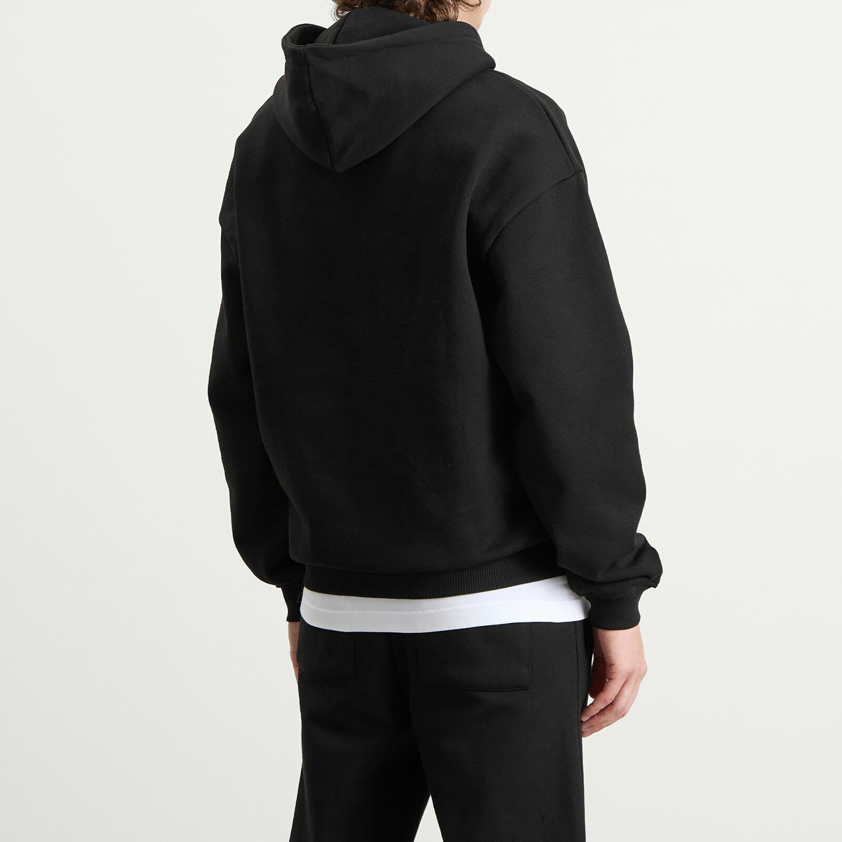 ANNIE HOOD Men's College Zip Hoodie in Black/Black