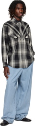 Stefan Cooke Black & Off-White Chevron Shirt