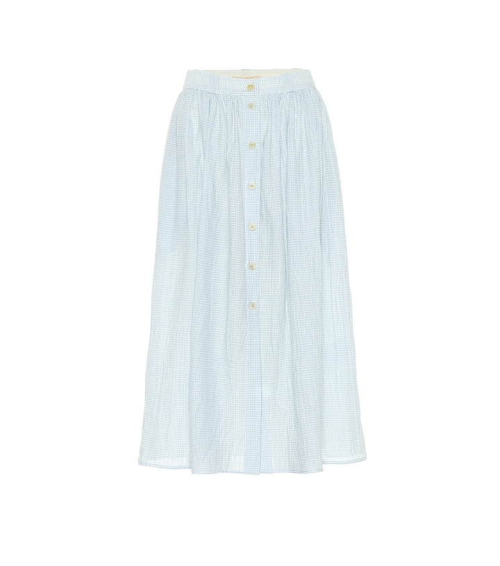 Photo: Brock Collection - Olivo gingham cotton midi skirt