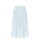 Brock Collection - Olivo gingham cotton midi skirt