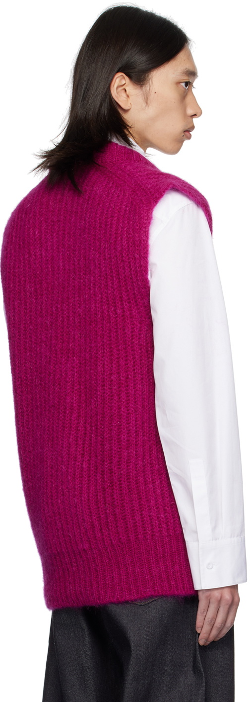 Jil Sander Pink V-Neck Vest