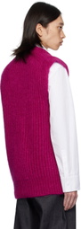 Jil Sander Pink V-Neck Vest