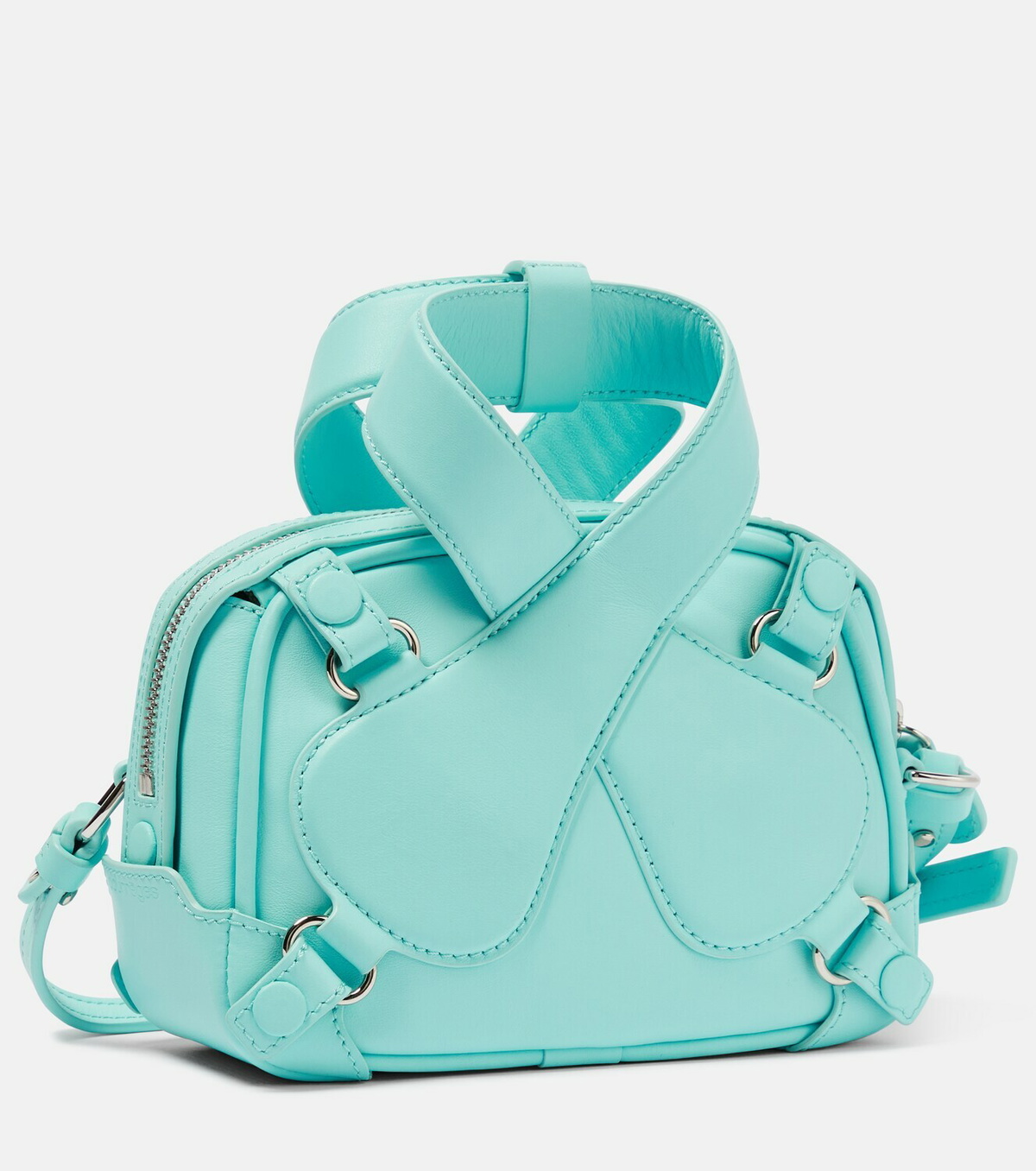 Courreges - Loop baguette leather tote bag