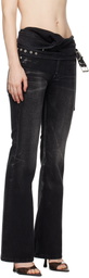 Y/Project Black Wrap Belt Jeans
