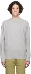 Maison Kitsuné Gray Chillax Fox Sweatshirt