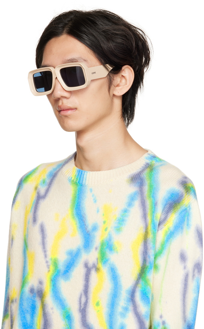LOEWE Beige Paula's Ibiza Diving Mask Sunglasses Loewe
