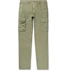 Incotex - Slim-Fit Cotton and Linen-Blend Cargo Trousers - Men - Green