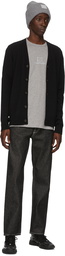 Acne Studios Black V-Neck Patch Cardigan