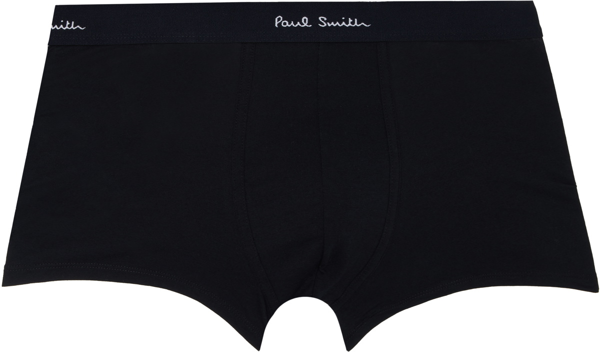 Paul Smith Five-Pack Black Organic Cotton Boxer Briefs