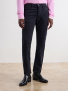 TOM FORD - Slim-Fit Cotton-Blend Corduroy Trousers - Black