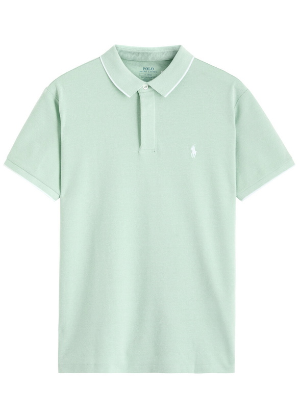 Photo: Polo Ralph Lauren Logo-embroidered Piqué Cotton Polo Shirt Green