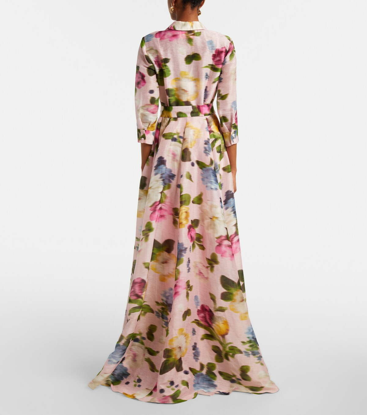 Carolina Herrera Floral linen and silk gown