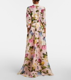 Carolina Herrera Floral linen and silk gown