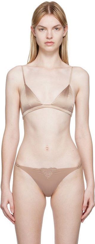 Photo: Fleur du Mal Pink Luxe Triangle Bra